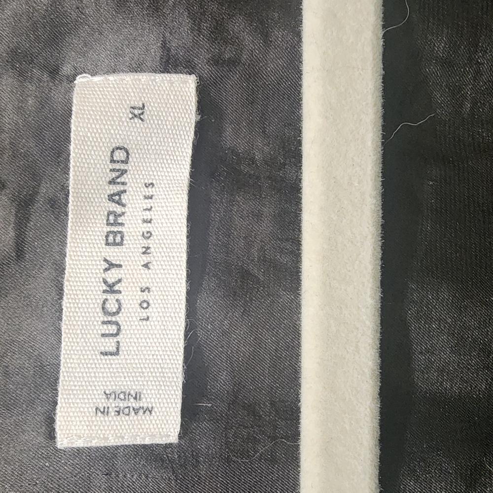 Lucky Brand Gray Bell Sleeve Blouse with Tie Front - Picture 2 of 9